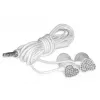 Наушники проводные  ELECOM HEART Gem Drops (E11001) White, Crystal clear 