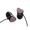 Наушники проводные  ELECOM HEART Gem Drops (E11002) Black, Pink topaz 