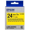 Картридж  EPSON LK-6YBVN; 24mm/7m Vinyl, Black/Yellow, C53S656021 