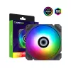 Cooler pentru carcasa  GAMEMAX Case Fan FN-12Rainbow-C9 120mm, ARGB, 28.8dB, 56,62 CFM, 1200RPM, Hydro Bearing, Black
