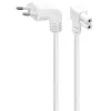 Кабель питания  Cablexpert Power Cord PC-220V 2.5m Russian Plug, Cablexpert, angled socket, White, PC-184L-VDE-2.5M-W 