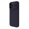 Husa  Nillkin Apple iPhone 14 Pro, CamShield Silky Magnetic Silicone Case, Midnight Blue 