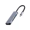 USB Hub  GEMBIRD UHB-CM-U3P1U2P3-01, Silver USB  3.0 Hub 4-port: 3*USB2.0/1*USB3.1