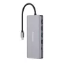 Docking station  CANYON CNS-TDS12, 2xHDMI, VGA, LAN, 3.5mm, 2xType-C, 2xUSB3.0, USB, SD/MicroSD, PD. Inte 