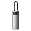 Док-станция  Baseus Metal Gleam 5-in-1, USB Type-C to 3xUSB 3.0, Type C, HDMI 4K, Gray WKWG020013 