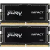 RAM  KINGSTON 32GB DDR5-6000MHz SODIMM FURY Impact (Kit of 2x16GB) (KF560S38IBK2-32), CL38, 1.35V, Black 