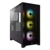 Carcasa fara PSU  CORSAIR iCUE 4000X RGB Tempered Glass Mid-Tower ATX Case Black no PSU 