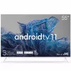 Televizor  KIVI 55" LED SMART TV KIVI 55U750NW, Real 4K, 3840x2160, Android TV, White Super MVA, White, 3840x2160 4K UHD, SMART TV (Android TV 11), Wi-Fi 5G, Headphone jack 3.5 mm, 4х HDMI 2.1, 2х USB, Bluetooth 5.1, DVB-T/T2/C, Sound by JVC, Speakers 2x12W Dol