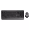 Комплект (клавиатура+мышь)  TRUST Trezo Wireless Keyboard & Mouse Set Silent keys and mouse buttons, Spill resistant, US, 3 x Duracell® AA battery, Black