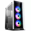 Carcasa fara PSU  DEEPCOOL MATREXX 55 V3 ADD-RGB 3F, w/o PSU, 3x120mm,Tempered Glass, RGB, USB3.0, White 