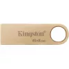 USB flash drive  KINGSTON 64GB USB3.2 Flash Drive DataTraveler SE9 G3 (DTSE9G3/64GB), Gold, Metal Case, Key Ring ( (R/W:220/100MB/s) 