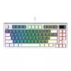 Игровая клавиатура  Havit KB884L Mechanical, All keys roll-over, Gasket Structure, Macro, TFT Display, 83 Keys, 50M, RGB, 1.8m, USB, EN/RU, White/Blue. 