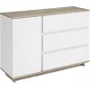 Комод  MP Comoda Concept 1D3S 1200x820x400 stejar craft gri/nimfea alb 