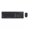 Kit (tastatura+mouse)  TRUST Trust ODY II Wireless Silent Keyboard and Mouse Set, Silent keys and mouse buttons, 800-1600 DPI, Spill-resistant, Key technology - membrane, QWERTY US, Black 