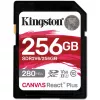 Card de memorie  KINGSTON 256GB SD Class10 UHS-II U3 Canvas React Plus V60 