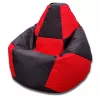 Bean Bag  AG Pară Șahmate XL, Negru/Rosu 