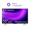 Televizor  Yandex 55" LED TV Yandex Smart TV Pro with Alisa, QLED, Black (3840x2160 UHD, SMART TV (YaOS), 3 x HDMI, 2 x USB, Wi-Fi, Bluetooth, Speakers 4 x 10W Dolby Audio, VESA 200x200, 19.1 Kg) 