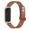 Ремешок браслет для часов  AMAZFIT Strap Leather Smart Band 7 Brown 