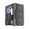 Carcasa fara PSU  1STPLAYER T7-P BLACK, ATX w/o PSU, Tempered Glass Side Panel 