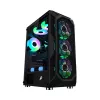 Корпус без БП  1STPLAYER X6 BLACK, ATX w/o PSU 