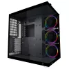 Carcasa fara PSU  1STPLAYER SP8 BLACK, ATX w/o PSU, 2*4 mm tempered glass Front & Side 50% view panels 