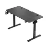 Геймерский компьютерный стол  1STPLAYER Motorized Gaming Desk 1STPLAYER MOTO-C 1260, 75-120 cm electric lift height, Max load 80 kg, 18mm P2PB carbon fiber board, aluminium legs, Headphone hook & cup holder & wire clip, cable management, 120*60*(75-120)cm, black 