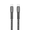 Кабель  Rivacase Type-C to Type-C PS6105 GR12, nylon braided, 1.2M, Gray 