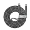 Cablu  Rivacase Type-C to Type-C PS6105 GR21, nylon braided, 2.1M, Gray 