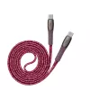 Кабель  Rivacase Type-C to Type-C PS6105 RD12, nylon braided, 1.2M, Red 