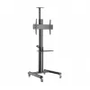 Suport perete  GEMBIRD Height adjustable TV floor stand with caster wheels, 37" - 70", Gembird "TVS-70T-02", max. 70 kg, max. VESA 600 x 400, Tilt range: +5 ° ~ -12 °, Height adjustable shelf for equipment/camera, Dimensions: 772 x 648 x 2157 mm, Steel, Cable management, B 