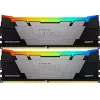 Модуль памяти  KINGSTON 16GB (Kit of 2*8GB) DDR4-3200 Kingston FURY® Renegade DDR4 RGB, PC25600, CL16, 1Rx8, 1.35V, Symmetric BLACK Large heat spreader, Dynamic RGB effects featuring Kingston FURY Infrared Sync technology, Intel XMP Ready (Extreme Memory Profiles) 