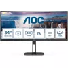 Monitor  AOC 34.0" AOC VA LED CU34V5C/BK Black (1ms, 21:9, 3000:1, 300cd, 3440x1440, 178°/178°, HDMI2.0, DisplayPort, USB-C (Video, Data, Power), USB Hub: 4 x USB3.2, Speakers 2 x 5W, Curveture 1500R, Height Adjustment, VESA) 