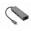 Adaptor de retea  GEMBIRD Gembird A-CMU3-LAN-01, USB C-type Gigabit network adapter with 3-port USB 3.1 hub 