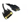 Cablu video  Brackton Cable HDMI-DVI - 2m - Brackton "Basic" DHD-SKB-0200.B, 2m, DVI-D cable 24+1 to HDMI 19 pin, m/m, double-shielded 1080i, pastic plug,  golden contacts 