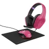 Игровые наушники  TRUST Trust Tridox 3-IN-1 GAMING BUNDLE GXT 790 - Zirox lightweight headset, Felox illuminated mouse, and mousepad, Pink 