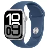 Смарт часы  APPLE Apple Watch Series 10 GPS, 42mm Silver Aluminium Case with Denim Sport Band - S\M, MWWA3
Dimensiunea ceasului :  42 mm
Material carcasă:  Aluminiu 
Rezistență la apă:  5 ATM / 50 m 
Memorie internă:  64 GB
Platformă software:  Android, iOS 
Tip de ba 