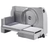 Masina de tocat carne  GORENJE Slicer Machine Gorenje R708A
Consum energie:  100 W
Materialul carcasei:  Oțel Inoxidabil, Plastic 
Lungime lama:  17 см cm
Material lama:  Oțel inoxidabil 
Grosime feliere:  15 mm 