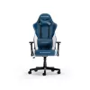 Fotoliu Gaming  DXRacer Gaming/Office Chair DXRacer GLADIATOR-L-N23-LTC-BW-X1, Blue/White, Gaslift class 4, Premium PVC leather, max weight up to 150kg / height 180-200cm, Full tilt, Recline 90°-135°, 3D Armrests, Headrest and lumbar cushions, 6 cm PU Caster, W-22,15 kg 