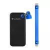 Жёсткий диск внешний  VERBATIM M.2 External SSD 1.0TB Verbatim Pocket USB 3.2 Gen 2, Black/Blue, USB-C, Sequential Read/Write: up to 1000/1000 MB/s, Windows®, Mac, Keyring and Cable Holder, Portable, Compact, Rugged and Perfect for travel, Ultra-lightweight, Cloth bag, Nero Backu 