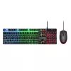 Gaming keyboard  TRUST Trust Gaming Combo GXT 838 Azor Keyboard & Mouse, multicolour LED lighting (RGB), Keyboard: 12 multimedia function keys, anti-ghosting, 3 combined LED color ; Mouse:800/3000 dpi, 6 button, USB, US, Black 