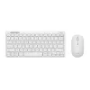 Комплект (клавиатура+мышь)  TRUST Trust  Lyra Multi-Device Compact Wireless keyboard and mouse set, RF 2.4GHz, Bluetooth, 800-1600 DPI, Silent click, FN keys, USB-A, USB-C, Rechargeable battery, 301g, US, White 