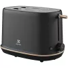 Тостер  ELECTROLUX Toaster Electrolux E7T1-6BP
Putere:  980 W
Materialul carcasei:  Metal 
Numarul de compartimente:  2 
Numărul de moduri de rumenire:  7 
Corp termo-izolat:  Da 
Funcția de încălzire:  Da 
Funcția de dezghețare:  Da 