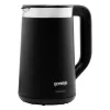 Ceainic electric  GORENJE Kettle Gorenje K17TRDW
Volum :  1,7 L
Consum energie:  2200 W
Materialul carcasei:  Metal, Plastic 
Indicator nivel apa:  Da 
Protecţie împotriva funcţionării fără apă:  Da 