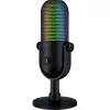 Микрофон  RAZER Microphones Razer Seiren V3 Chroma, 16mm Condenser Microphone, Supercardioid, 110db, -34 db, 96 kHz, 24bit, Tap-to-Mute, RGB, USB, Black 