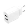 Incarcator  XO Wall Charger XO + Type-C Cable, 2USB, 2.4A, L109, White 