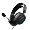 Игровые наушники  Havit Gaming Headset Havit H2038U, 50mm driver, 20-20kHz, 24 Ohm, 114dB, On-earcup control, Detachable Mic, v7.1, RGB, 2.1m, USB, Black 