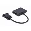 Адаптер  Cablexpert Adapter VGA M to HDMI&VGA F+ 3.5 mm audio+5 V micro-USB port for power, Cablexpert "A-VGA-HDMI-02" 