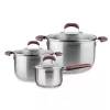 Кастрюля  Rondell Pot Set Rondell RDS-823
Colectie:  Кастрюля с крышкой (2 шт.), Ковш с крышкой 
Acoperire internă:  Oțel inoxidabil 
Tehnologia de acoperire:  Fund triplu ștanțat, fuzionat, fără cavități de aer 
Set:  Bojole 