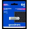 Флешка  GOODRAM 64Gb USB3.2 GoodRAM UNO3 Metal casing, Built-in keyloop (Read 60 MByte/s, Write 20 MByte/s) UNO3-0640S0R11 