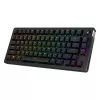 Gaming keyboard  HyperX Gaming Wireless Keyboard HyperX Alloy Rise 75, Mechanical, 75% form factor, Linear SW, Volume knob, 80h, RGB, 1.8m, 2.4+BT+USB-C, EN/RU, Black 